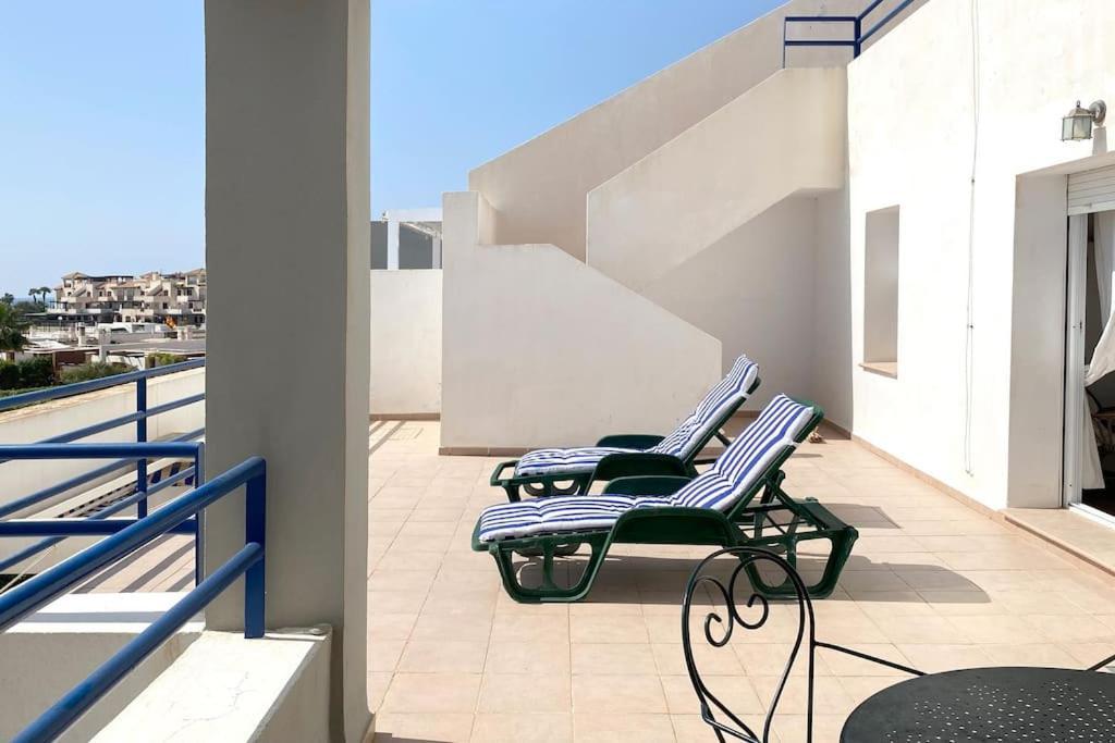 Atico Con Vistas Al Mar En Primera Linea De Playa Vera Exterior photo